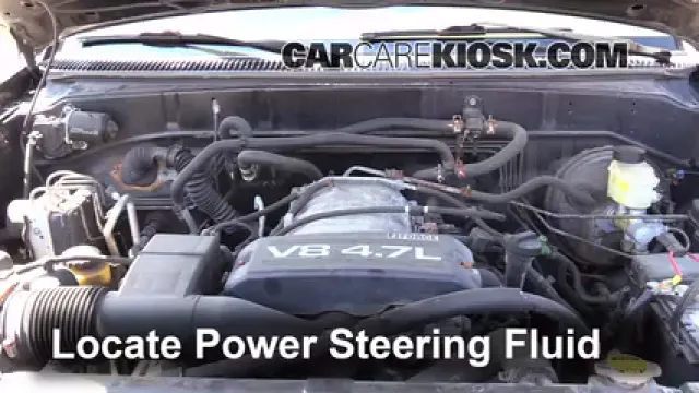 2002 Toyota Sequoia SR5 4.7L V8 Líquido de dirección asistida Controlar nivel de líquido